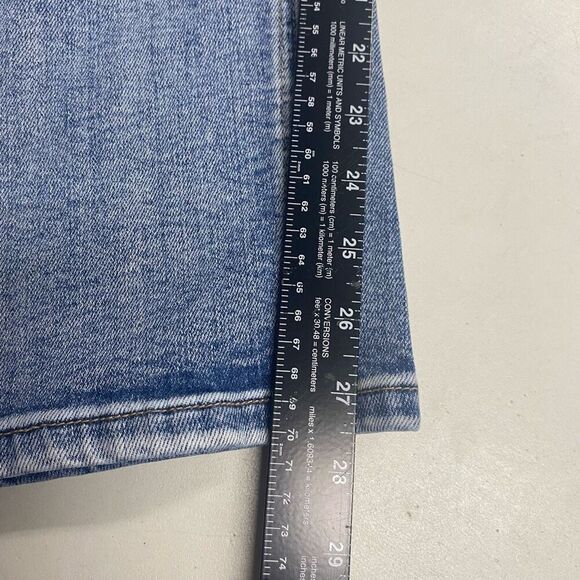 VERVET Women’s Distressed Destroyed Stretch Boyfriend Jeans W30 L 27 Blue - Picture 3 of 9